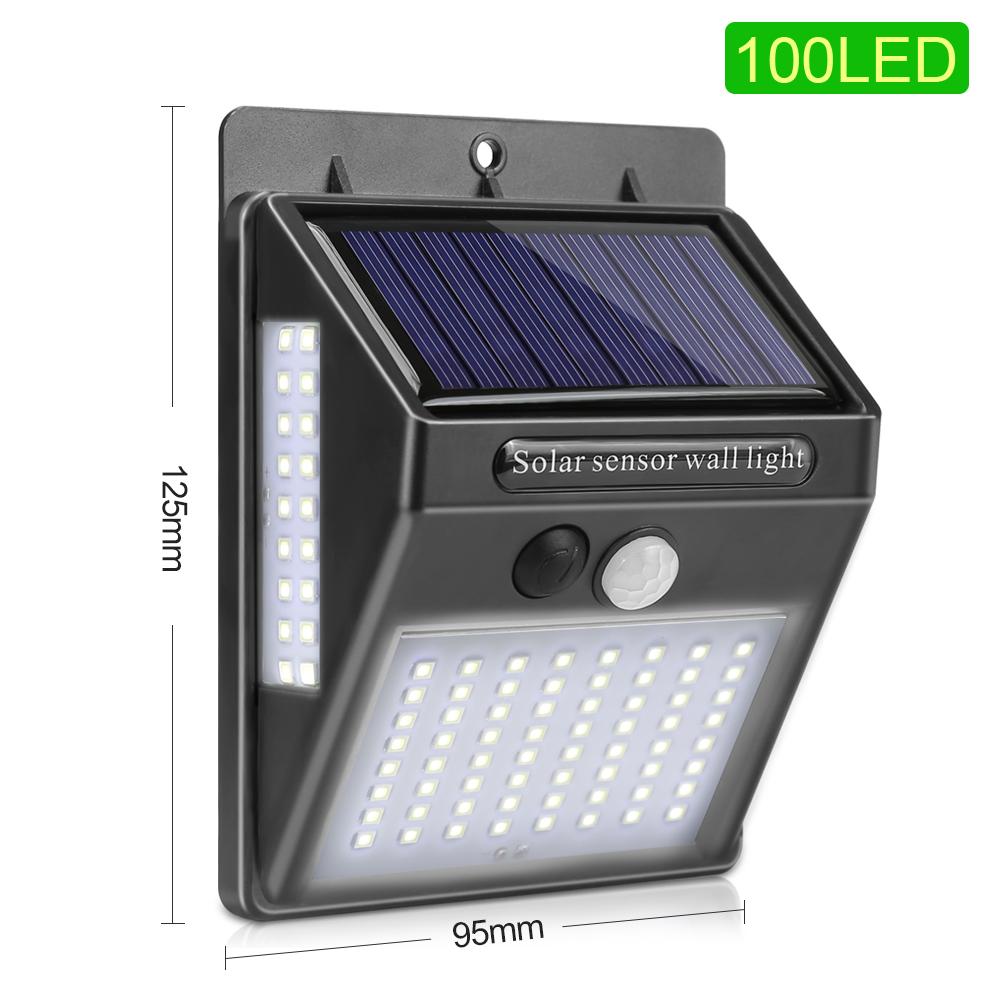 100 LED Solar Wall Light